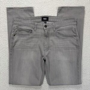 PAIGE Federal Jeans Mens 33x31 Gray USA Made Minimal Casual Luxury Premium Denim